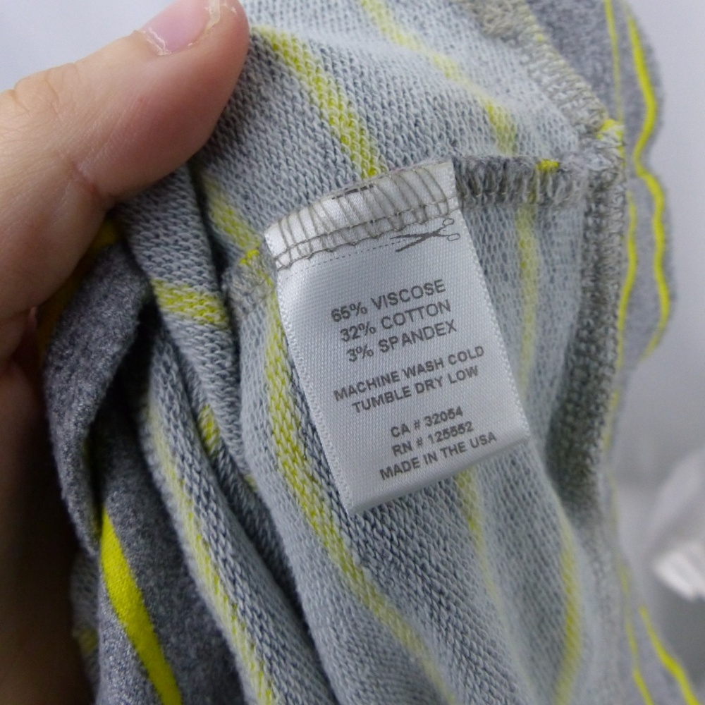 Anthropologie  Large Dolan Scrunch Top Yellow Gray - Picture 7 of 8